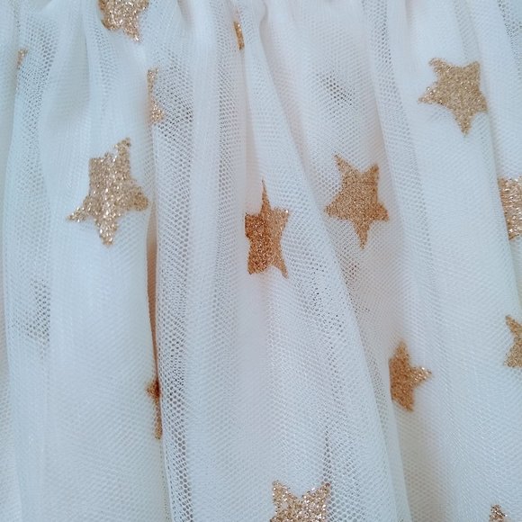 White & Gold Juicy Drop-Waist Dress - Toddler 3 - Picture 7 of 10